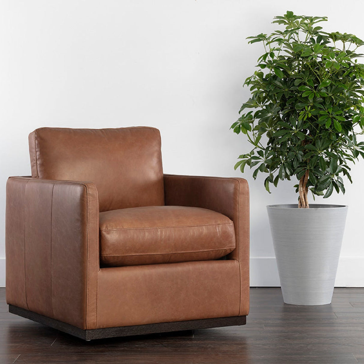 Track-Armed Swivel Lounge Chair by Splendido Portman Accent Chair, alternate view 11