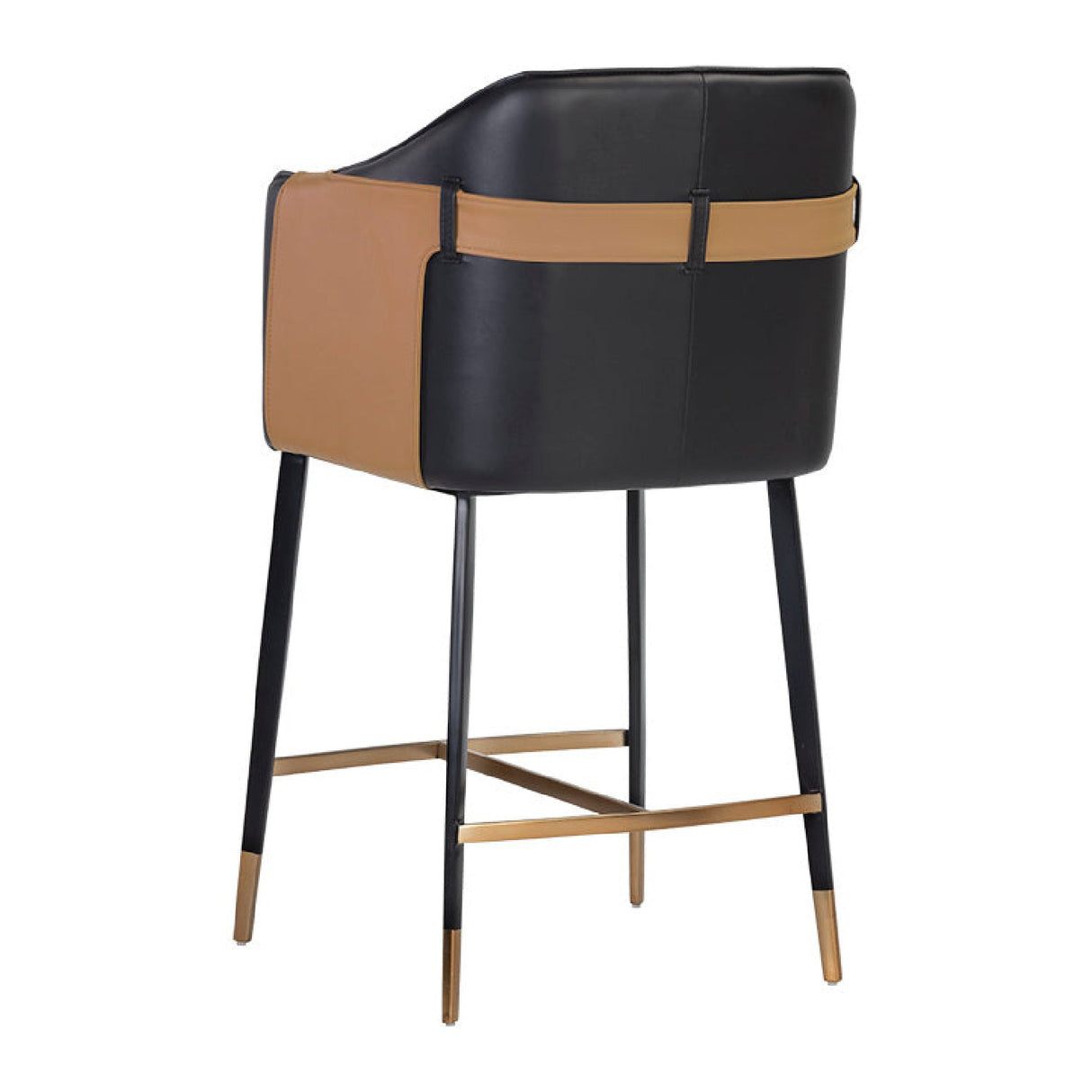 Two-Toned Leather Counter Stool by Splendido Carter, alternate view 11