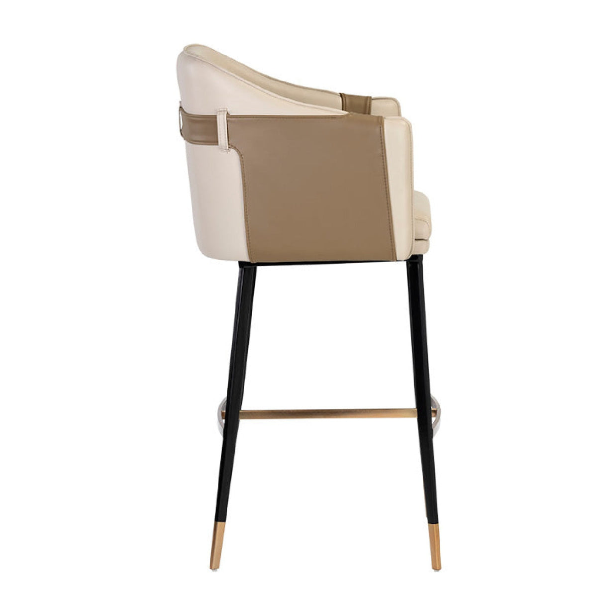 Two-Toned Leather Bar Stool by Splendido Carter Barstool, alternate view 4