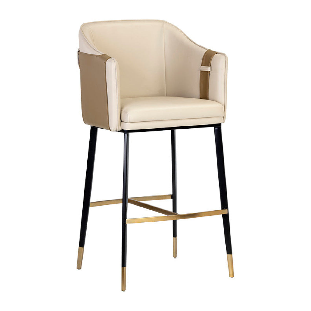 Two-Toned Leather Bar Stool by Splendido Carter Barstool