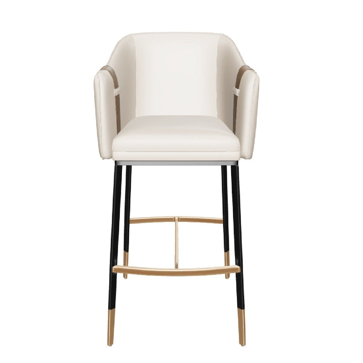 Two-Toned Leather Bar Stool by Splendido Carter Barstool, alternate view 3