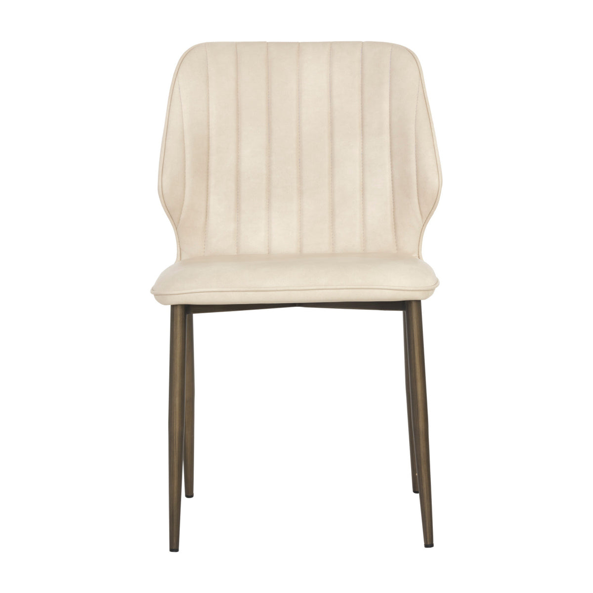Channeled Leather Look Dining Chairs (2) | Splendido Clinton
