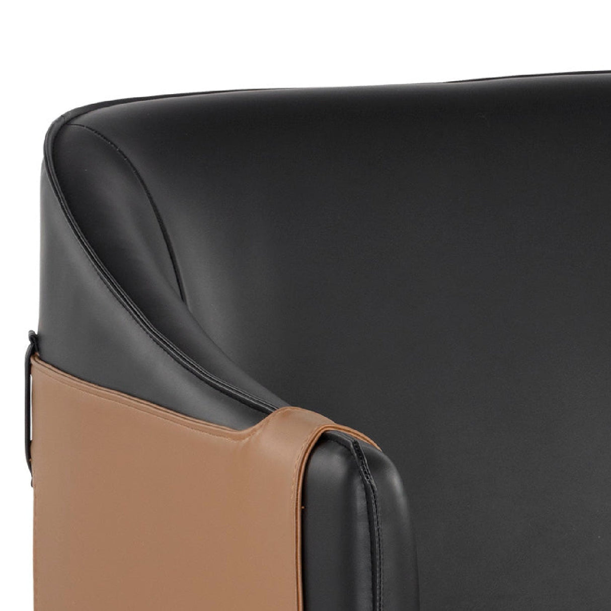 Two-Toned Leather Lounge Chair by Splendido Carter Accent Chair, alternate view 18