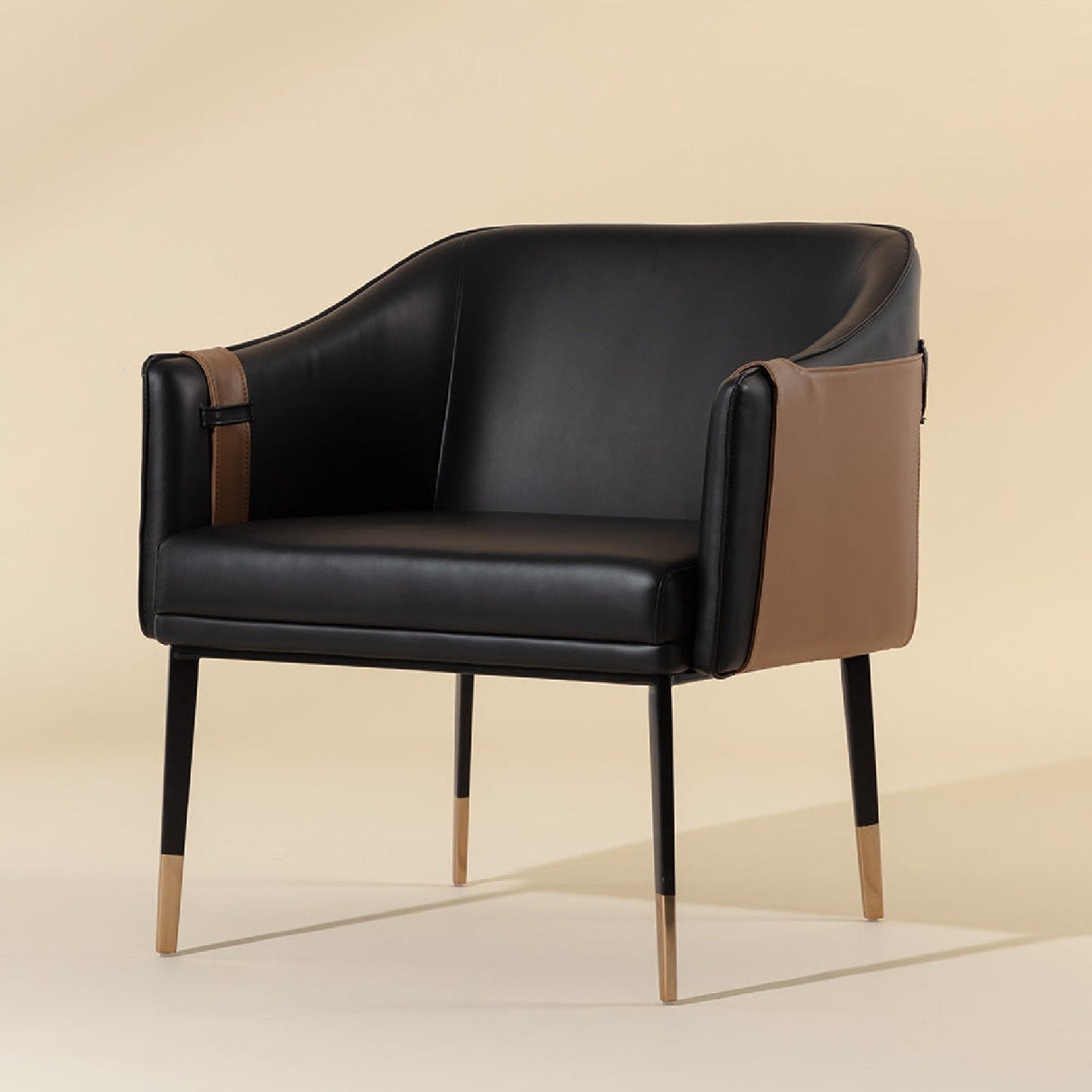 Two-Toned Leather Lounge Chair by Splendido Carter Accent Chair, alternate view 16