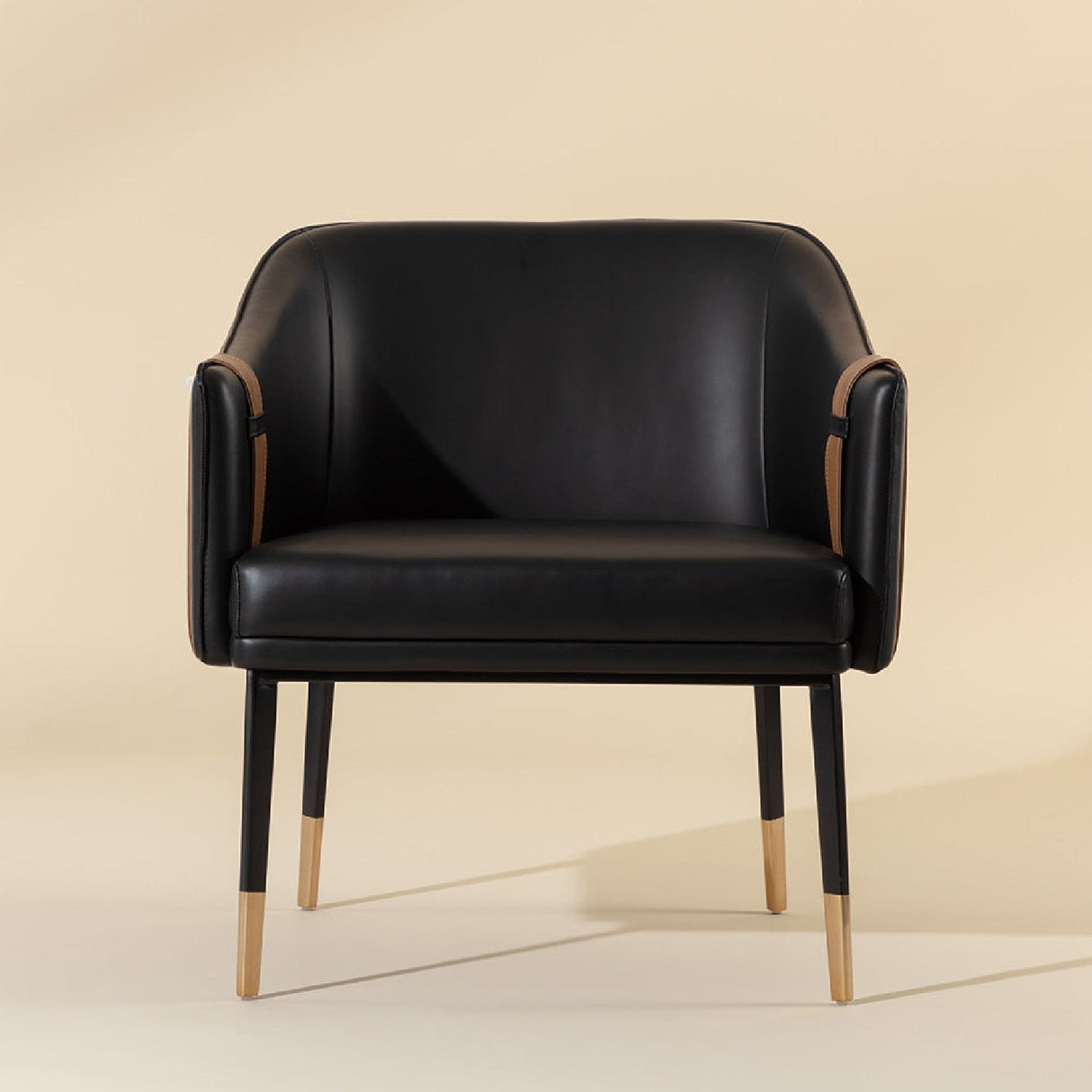 Two-Toned Leather Lounge Chair by Splendido Carter Accent Chair, alternate view 15