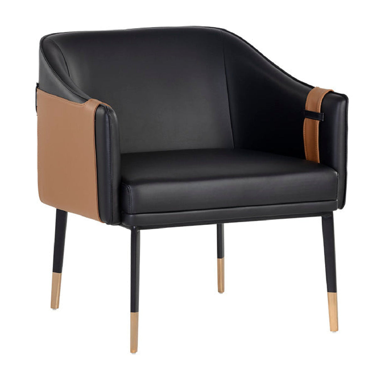Two-Toned Leather Lounge Chair by Splendido Carter Accent Chair, alternate view 10