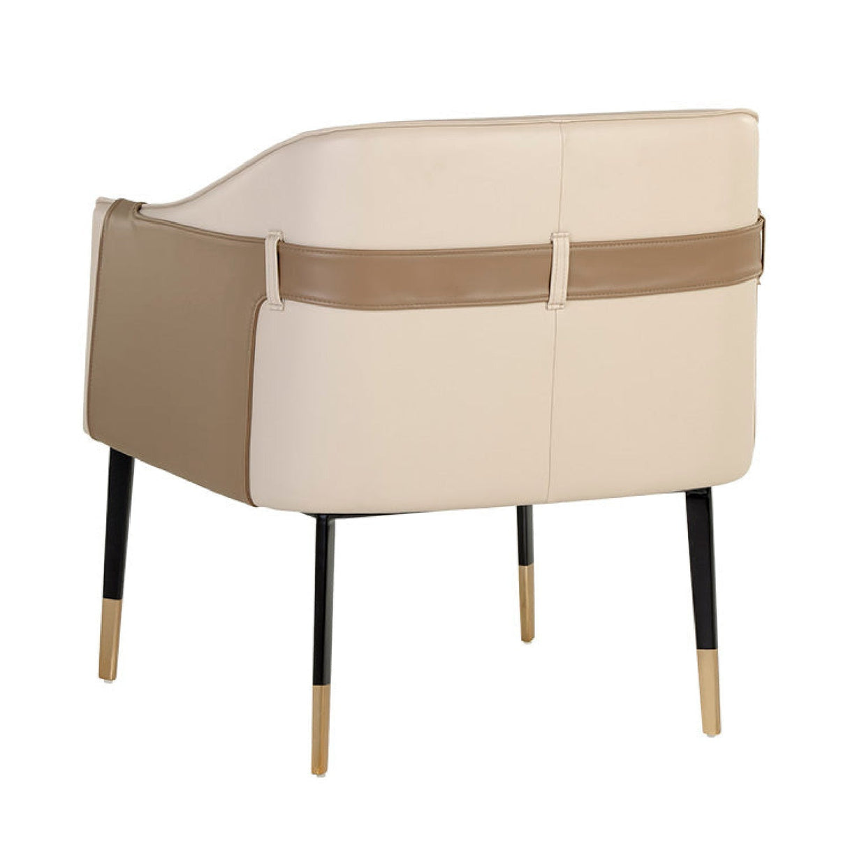 Two-Toned Leather Lounge Chair by Splendido Carter Accent Chair, alternate view 4