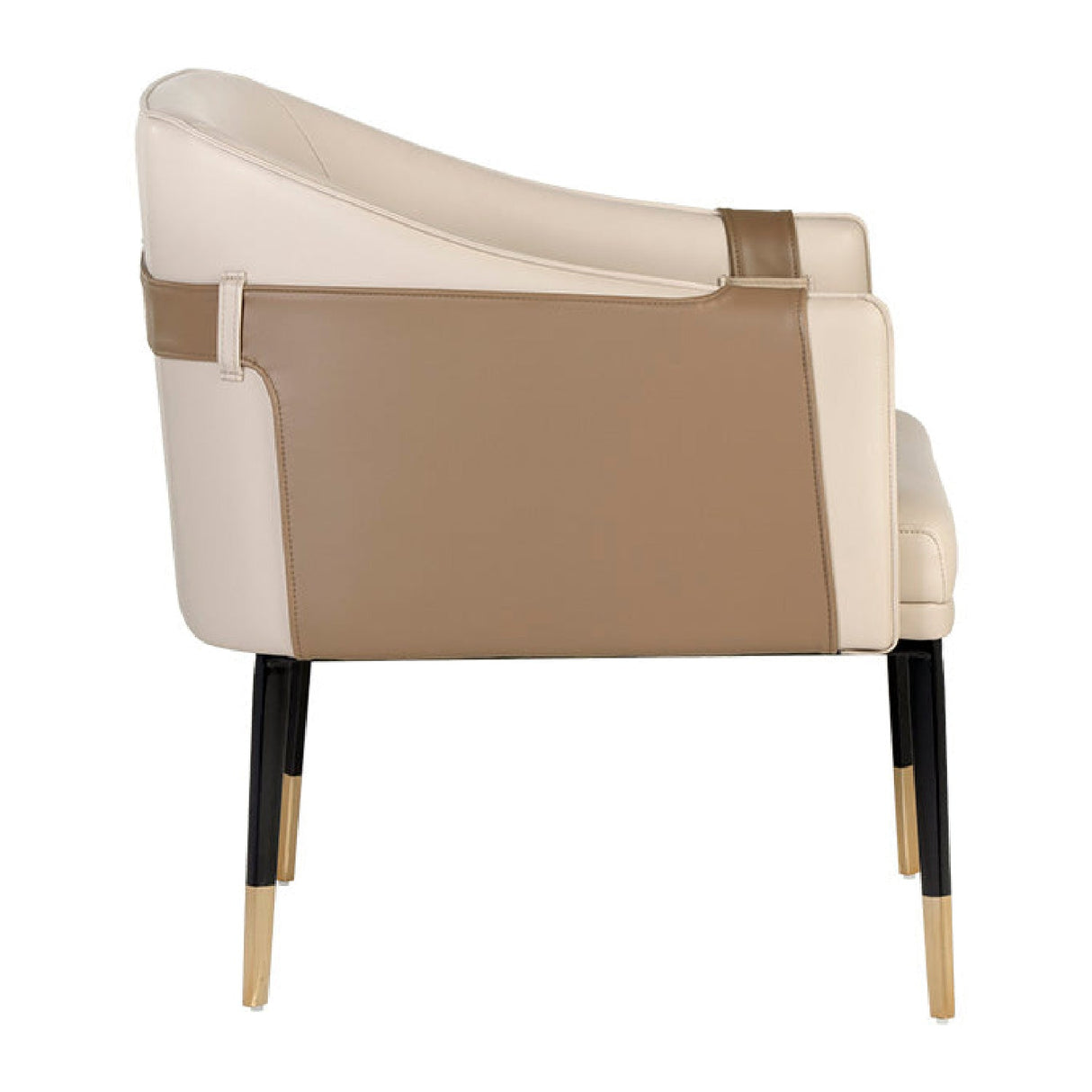 Two-Toned Leather Lounge Chair by Splendido Carter Accent Chair, alternate view 5