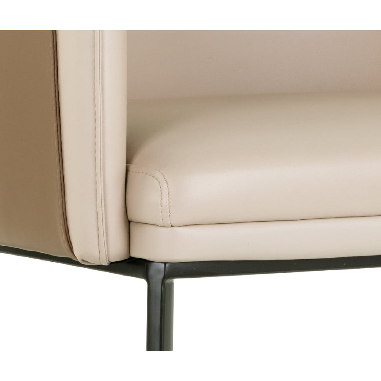 Two-Toned Leather Lounge Chair by Splendido Carter Accent Chair, alternate view 8