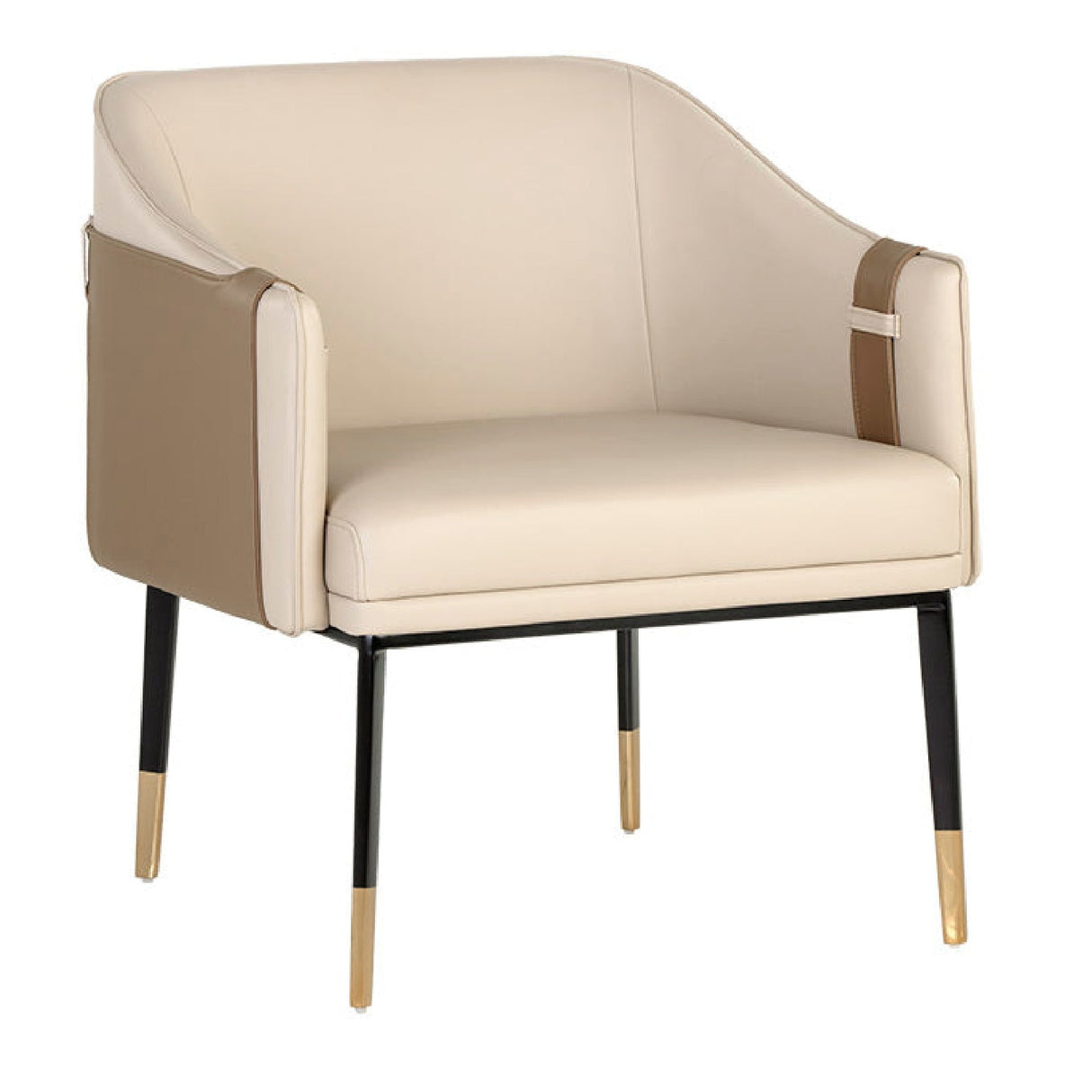 Two-Toned Leather Lounge Chair by Splendido Carter Accent Chair