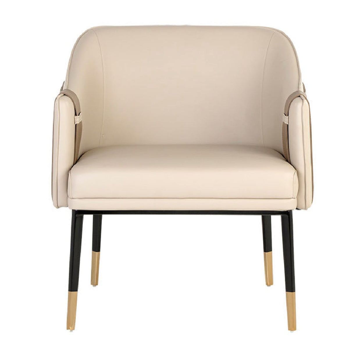 Two-Toned Leather Lounge Chair by Splendido Carter Accent Chair, alternate view 3