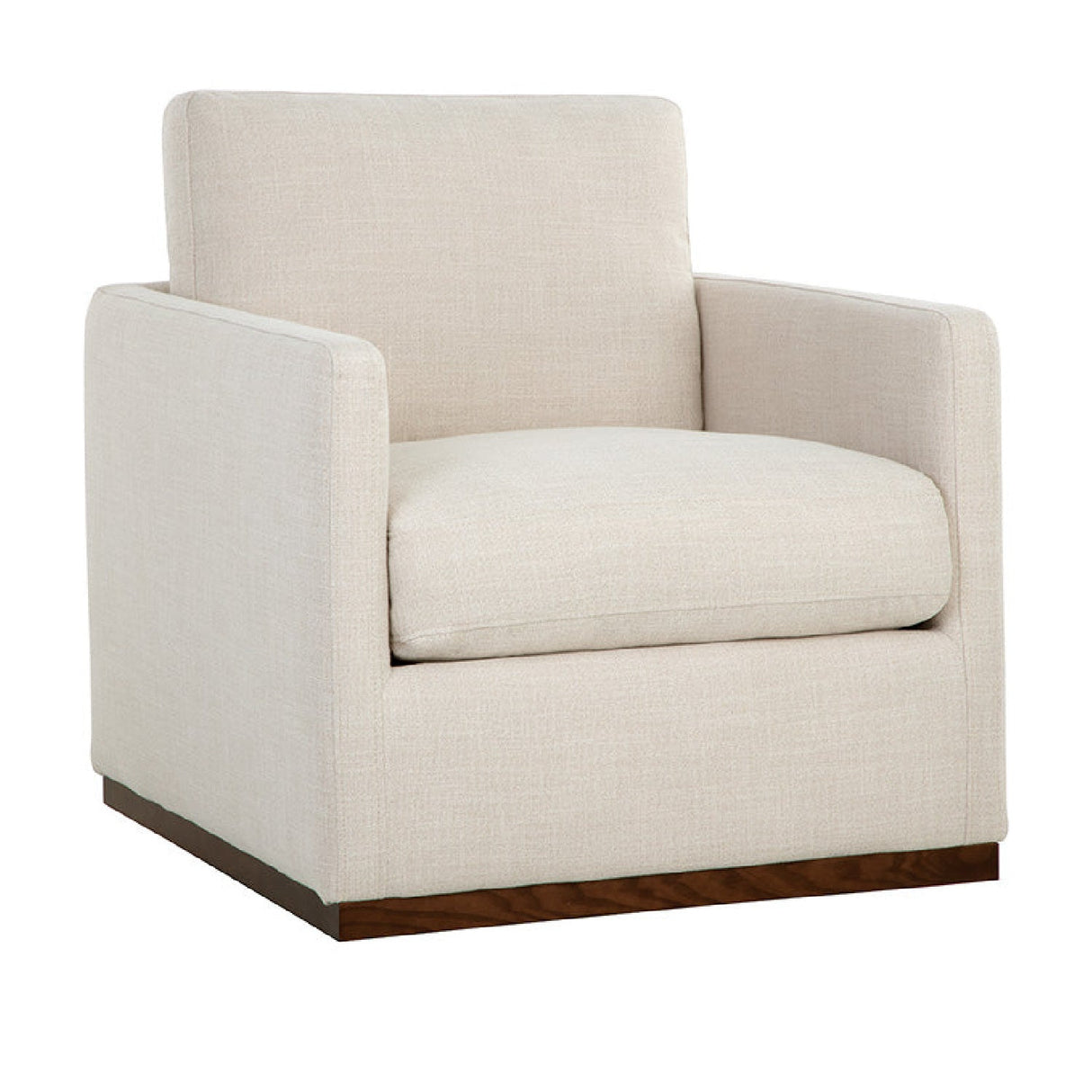 Track-Armed Swivel Lounge Chair by Splendido Portman Accent Chair, alternate view 3