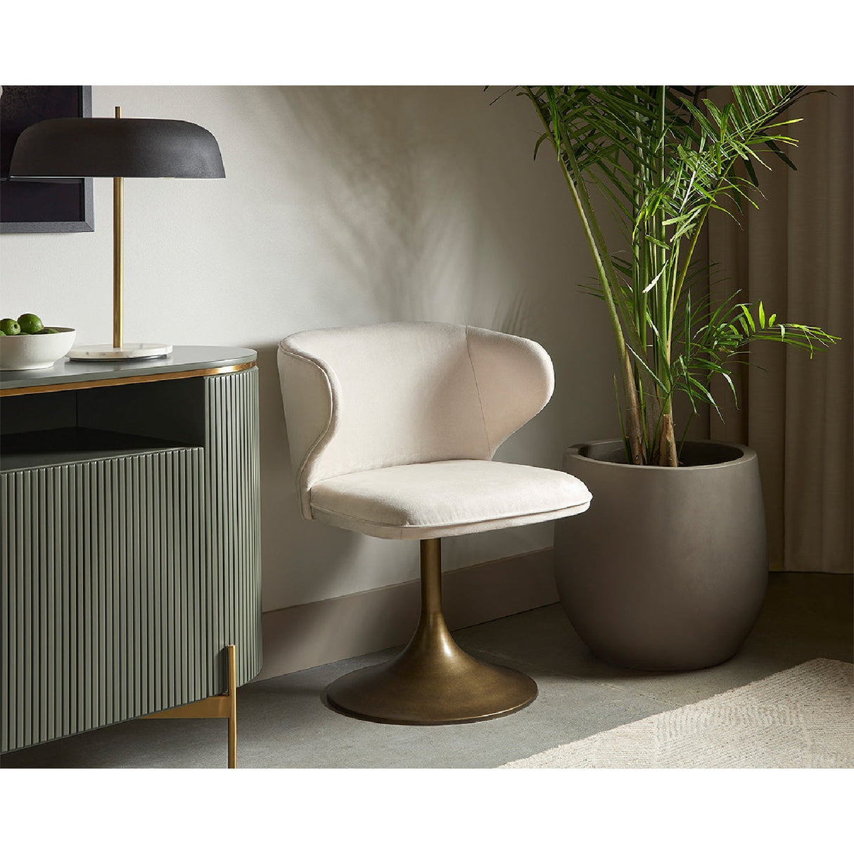 Pedestal Swivel Dining Chair by Splendido Simone, alternate view 9