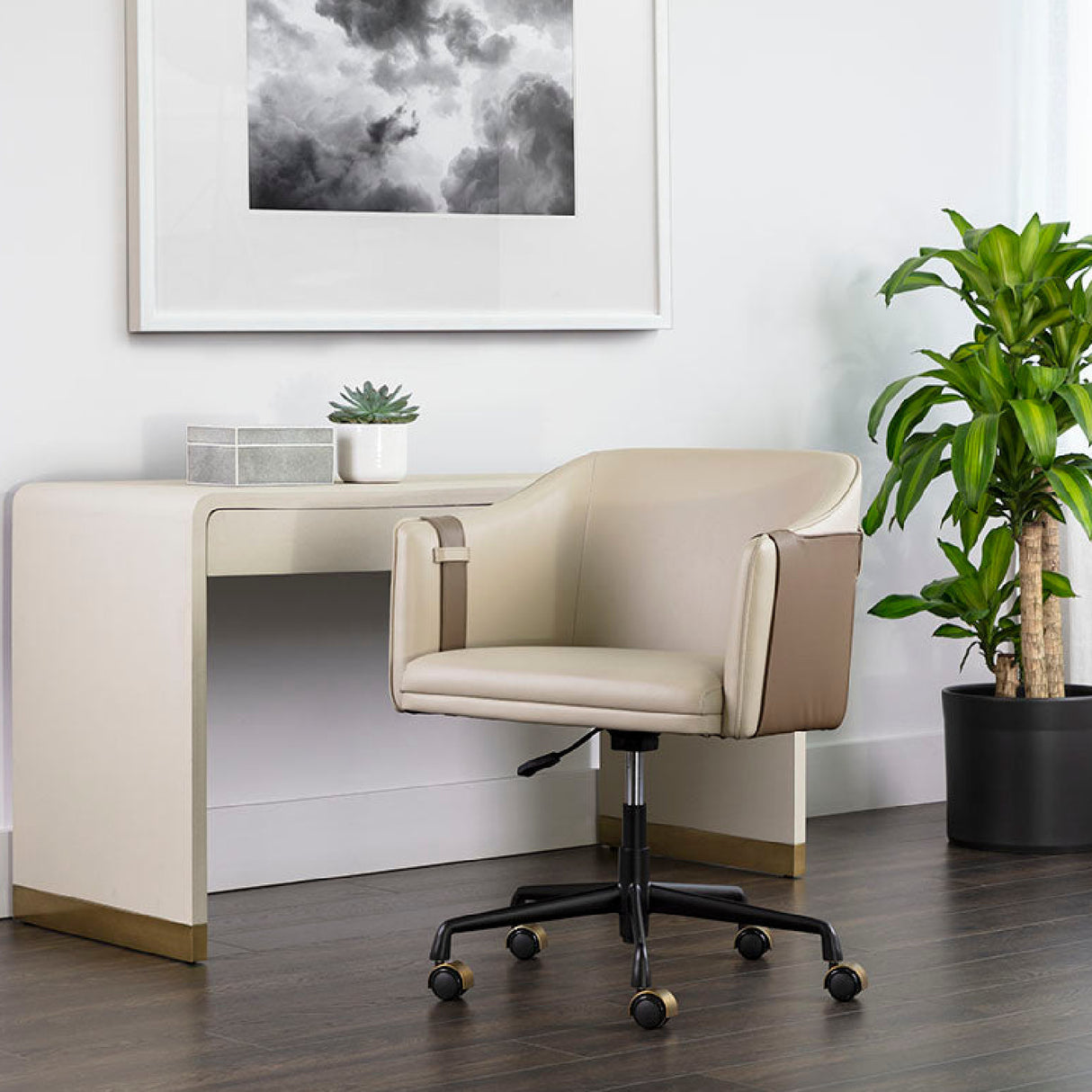 Two-Toned Leather Office Chair by Splendido Carter, alternate view 2