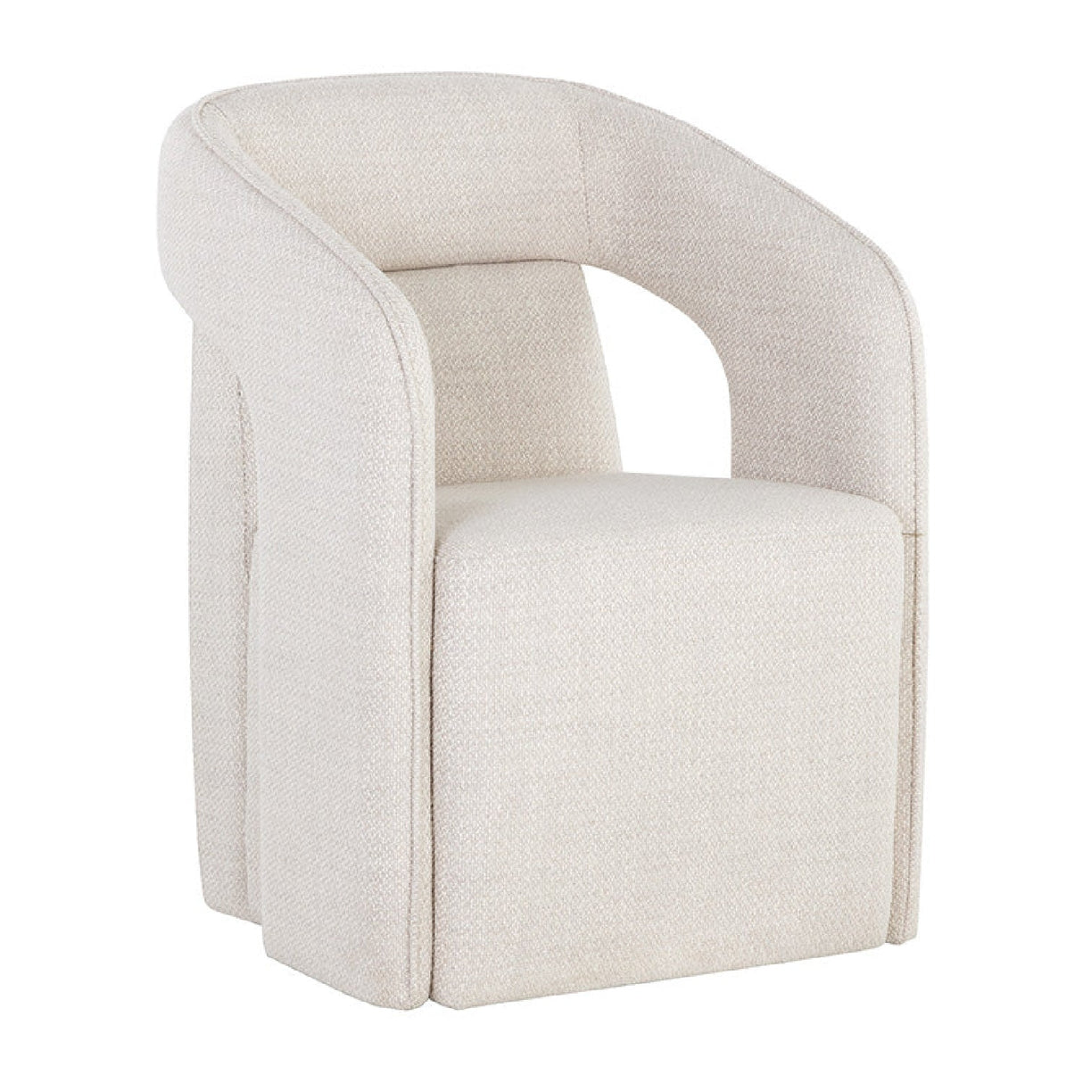 Fabric Upholstered Wheel Dining Armchair by Splendido Kendrick Dining Chair