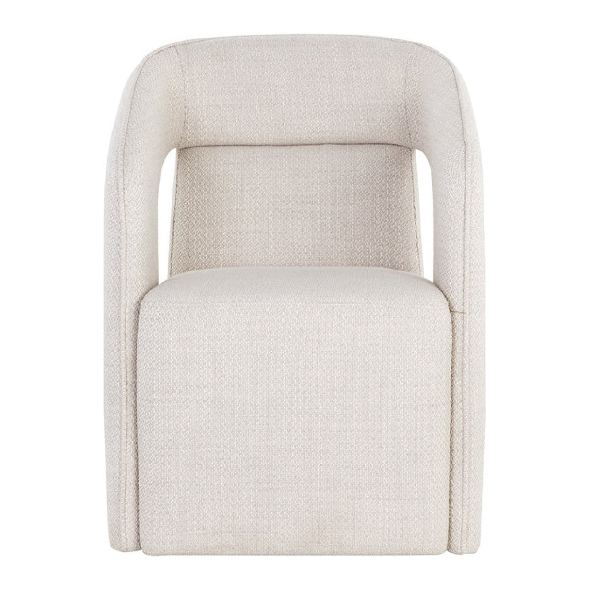 Fabric Upholstered Wheel Dining Armchair by Splendido Kendrick Dining Chair, alternate view 3
