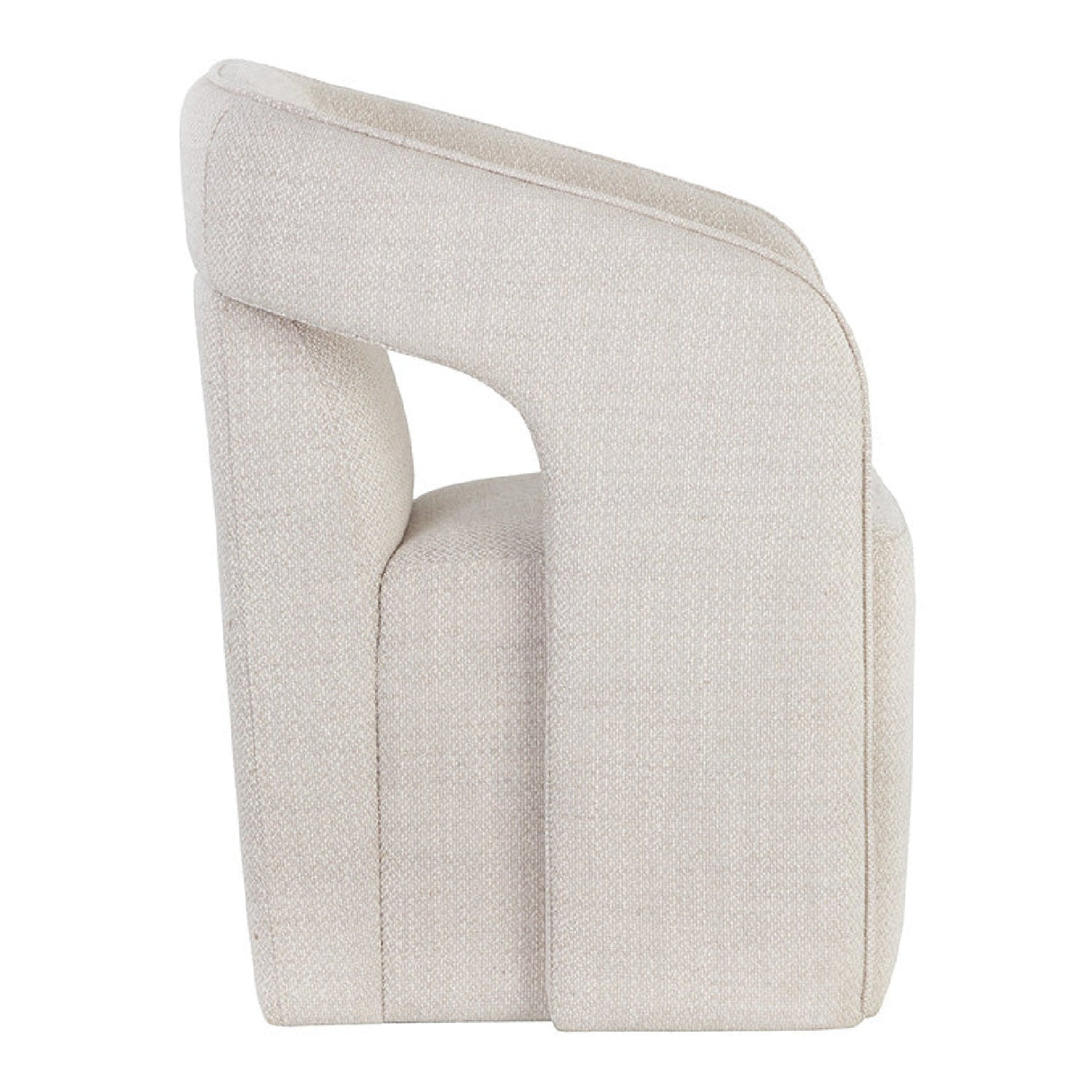 Fabric Upholstered Wheel Dining Armchair by Splendido Kendrick Dining Chair, alternate view 4