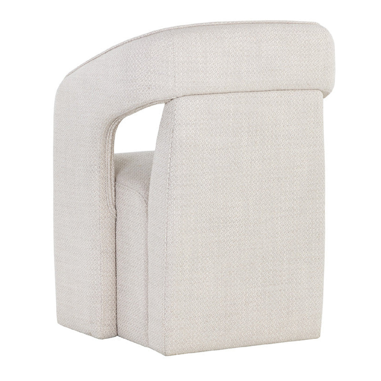 Modern European furniture - Fabric Upholstered Wheel Dining Armchair - www.oroa.com | Oroa.com