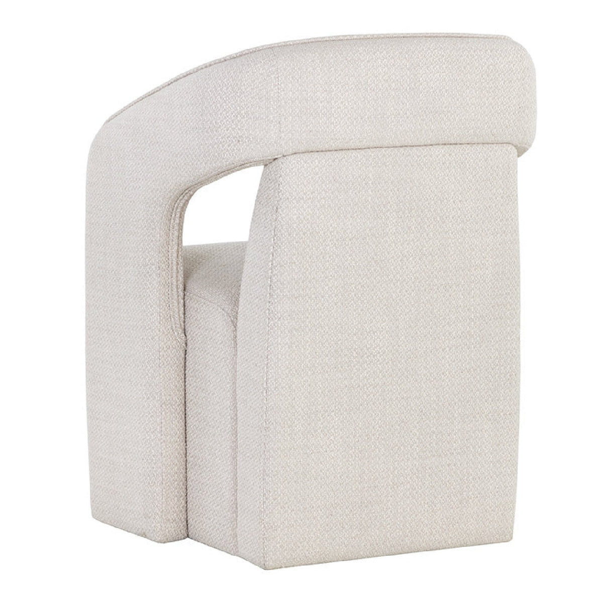 Fabric Upholstered Wheel Dining Armchair by Splendido Kendrick Dining Chair, alternate view 5