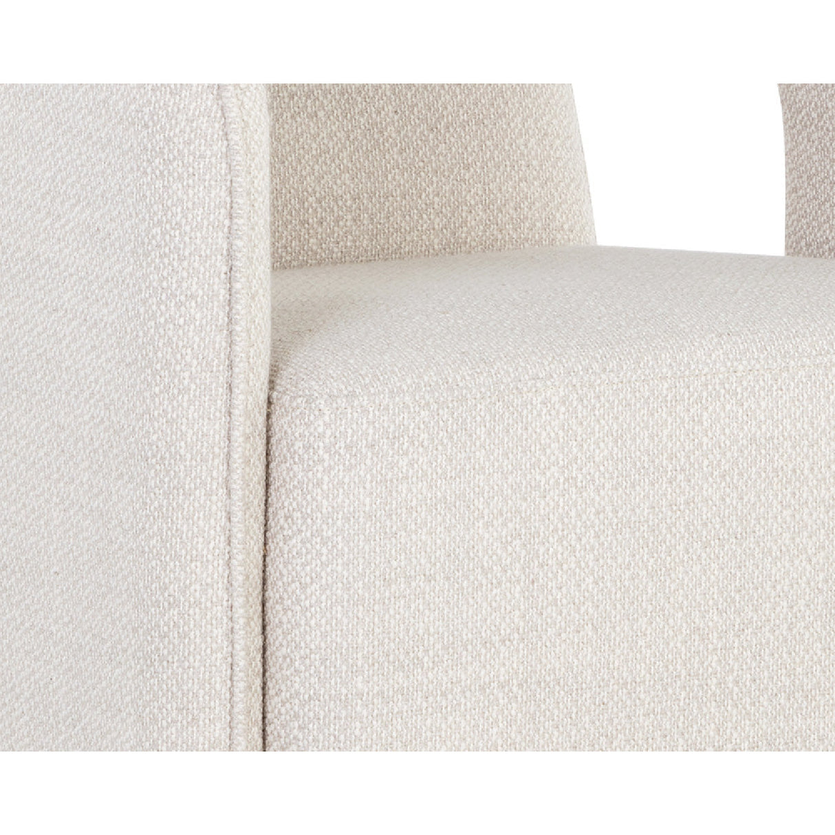 Modern European furniture - Fabric Upholstered Wheel Dining Armchair - www.oroa.com | Oroa.com