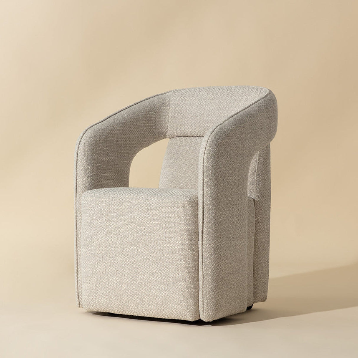 Fabric Upholstered Wheel Dining Armchair by Splendido Kendrick Dining Chair, alternate view 10