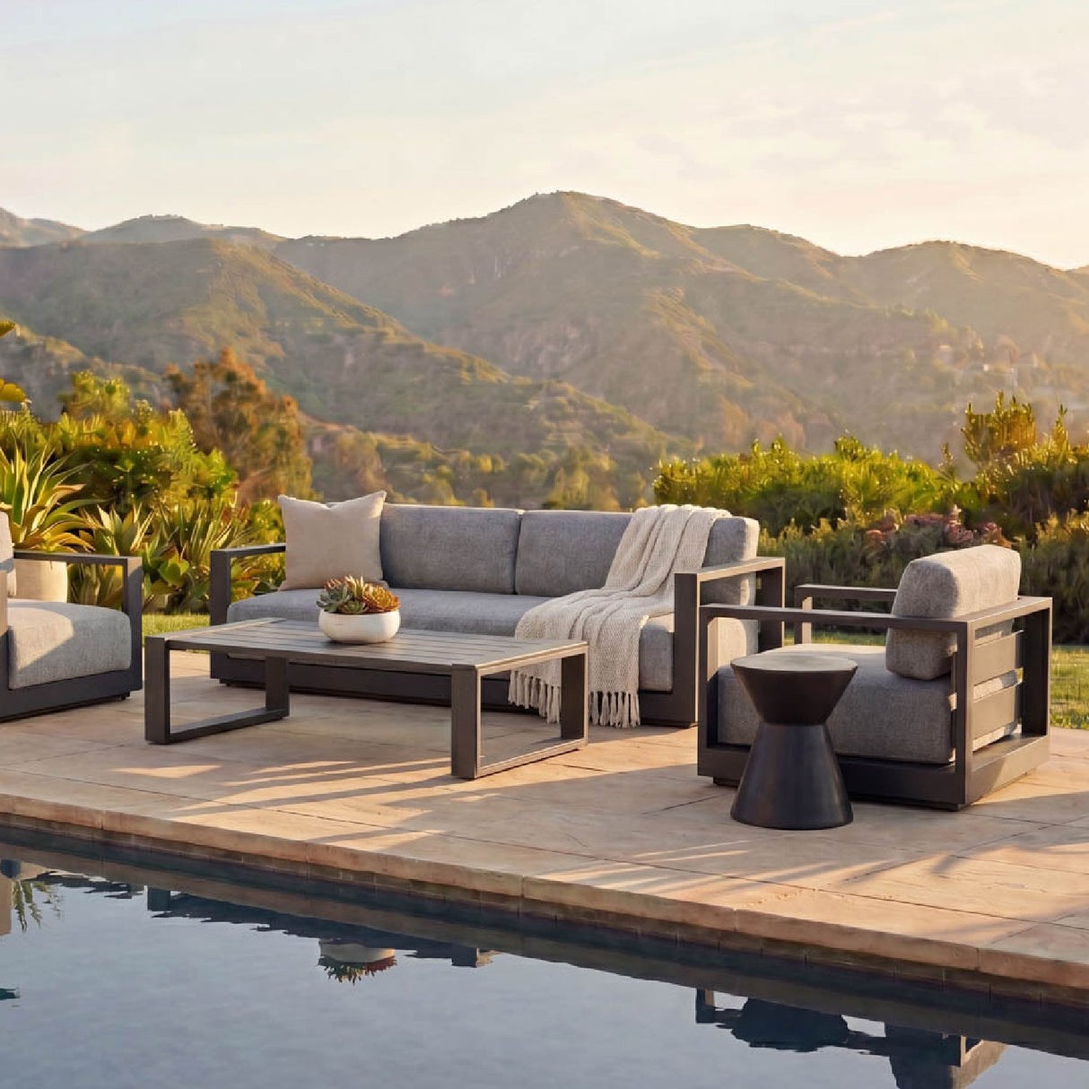 Aluminum Framed Outdoor Lounge Armchair by Splendido Tavira Outdoor Lounge Chair, alternate view 11