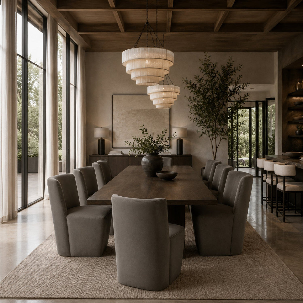 Upholstered Wheel Dining Chair by Splendido Amita, alternate view 22