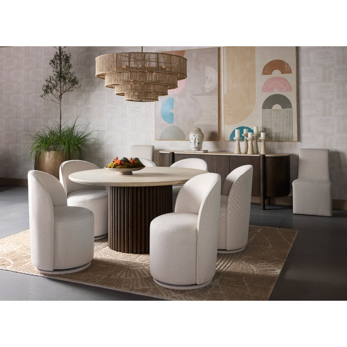 Fabric Swivel Dining Chair by Splendido Cavoli, alternate view 21