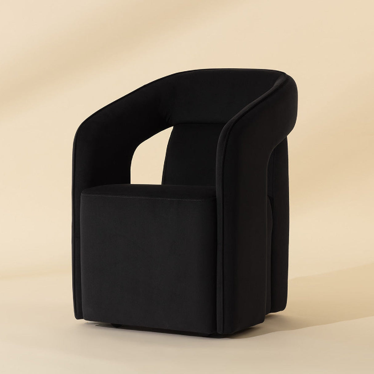 Fabric Upholstered Wheel Dining Armchair by Splendido Kendrick Dining Chair, alternate view 20