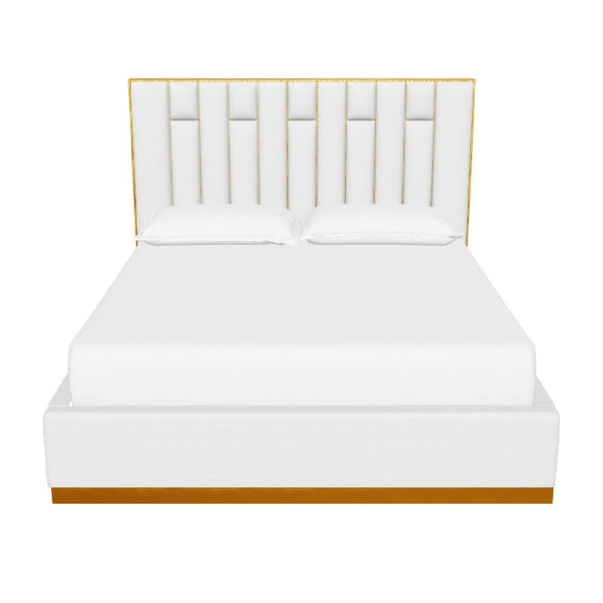 Channeled Cream King Bed by Splendido Nemu