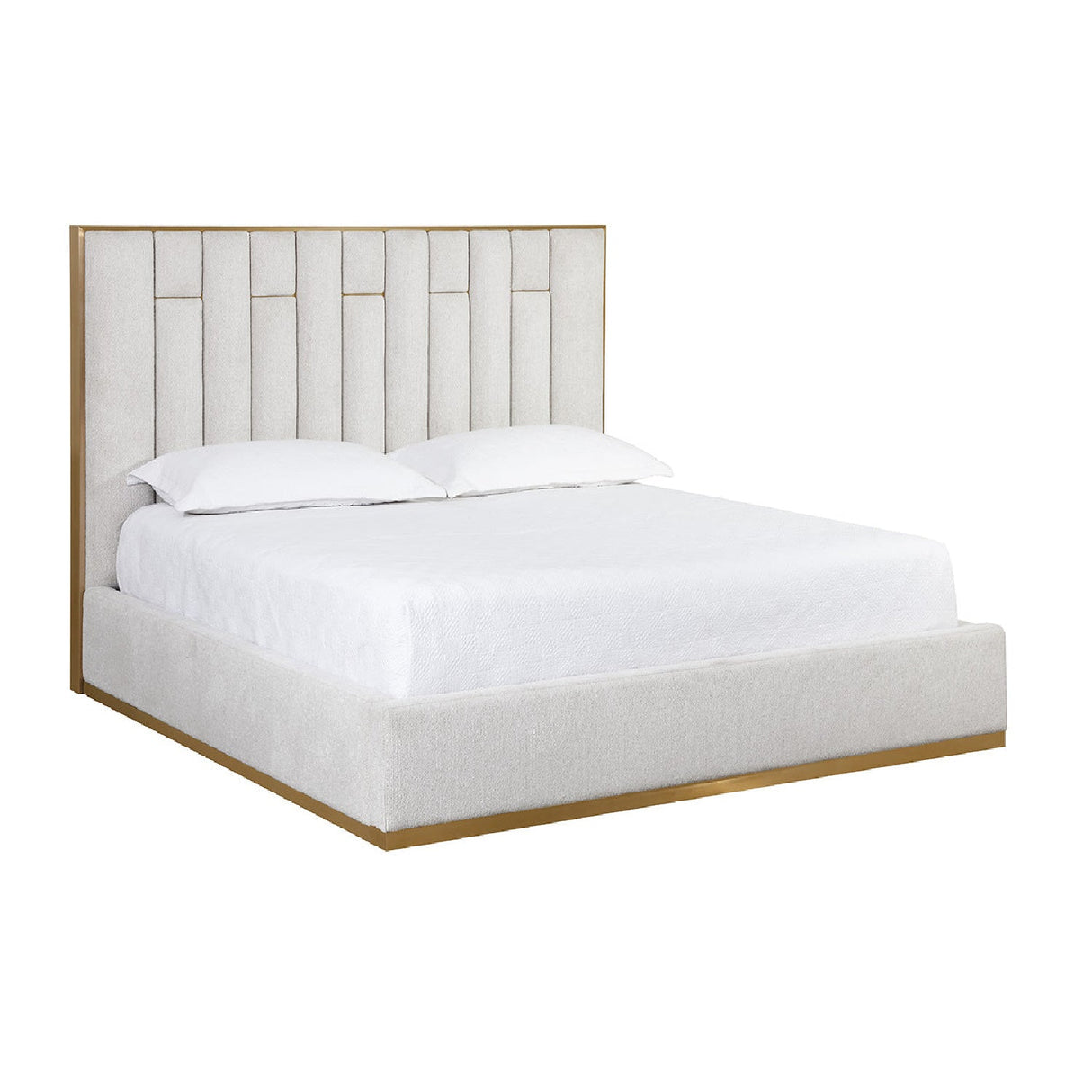 Channeled Cream King Bed by Splendido Nemu, alternate view 3