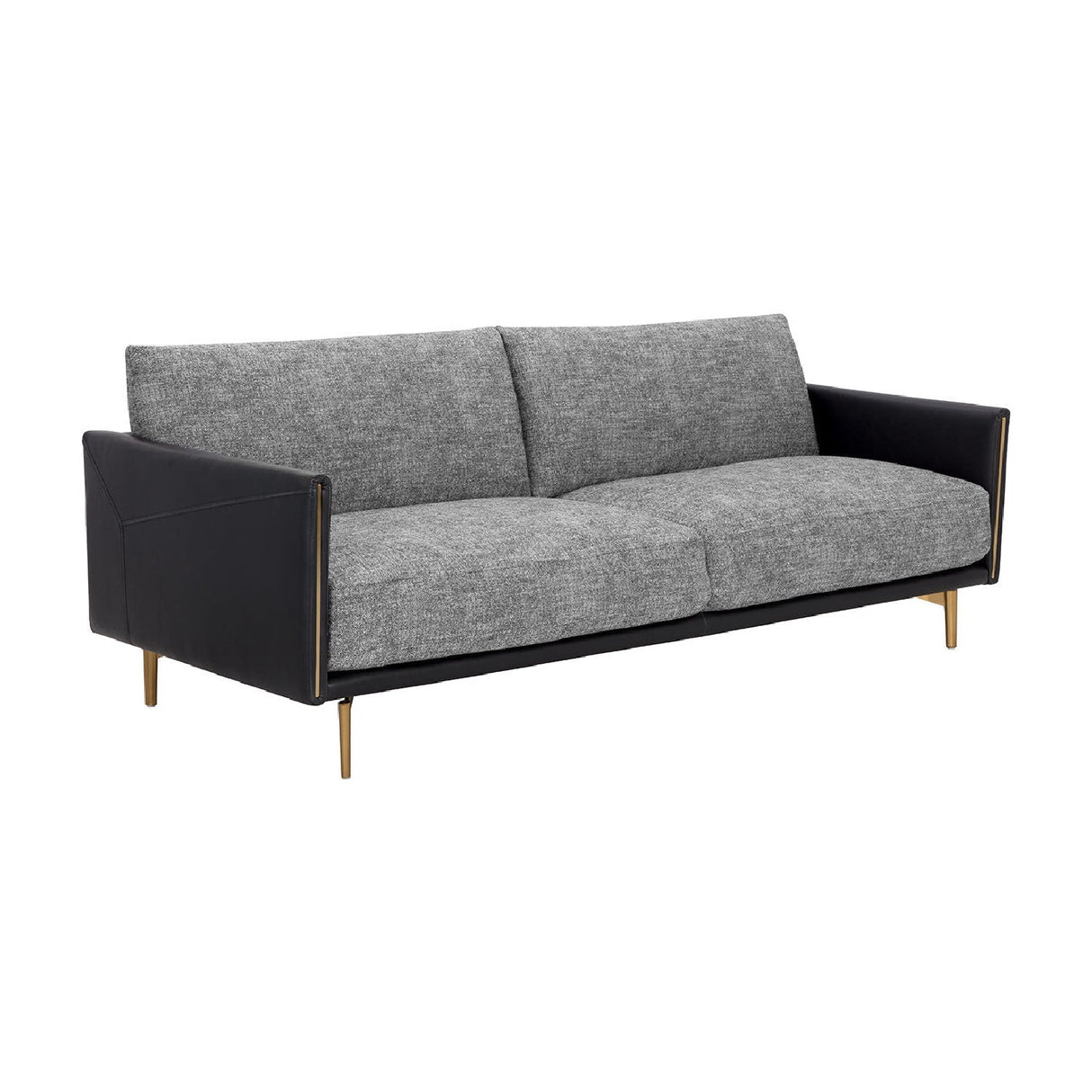 Black Leather Framed Sofa by Splendido Ashi