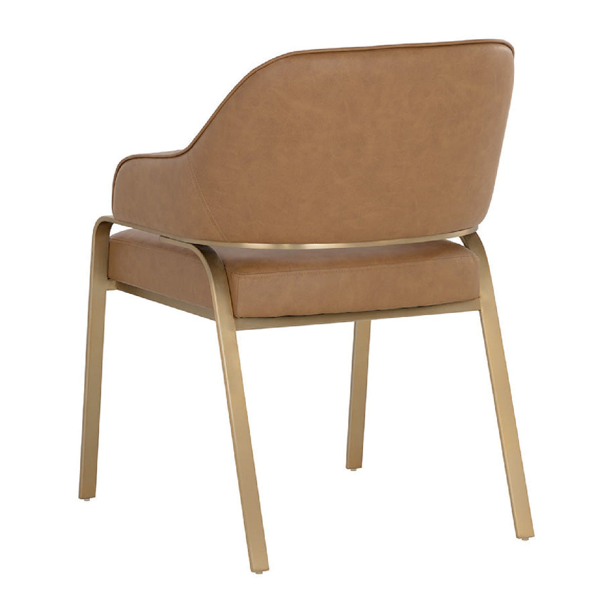 Curved-Back Leather Dining Armchair by Splendido Malachi Dining Chair, alternate view 11