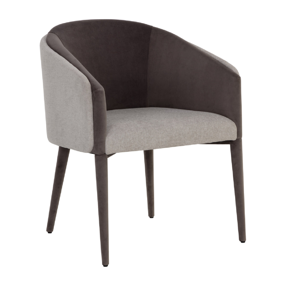 Gray Barrel-Back Dining Chair by Splendido Sheva, alternate view 2