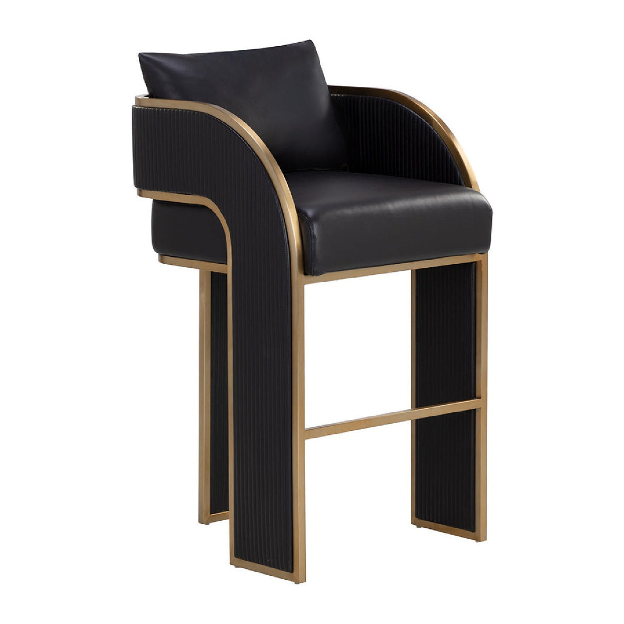 3-Legged Leather Bar Stool by Splendido Baz Barstool, alternate view 8