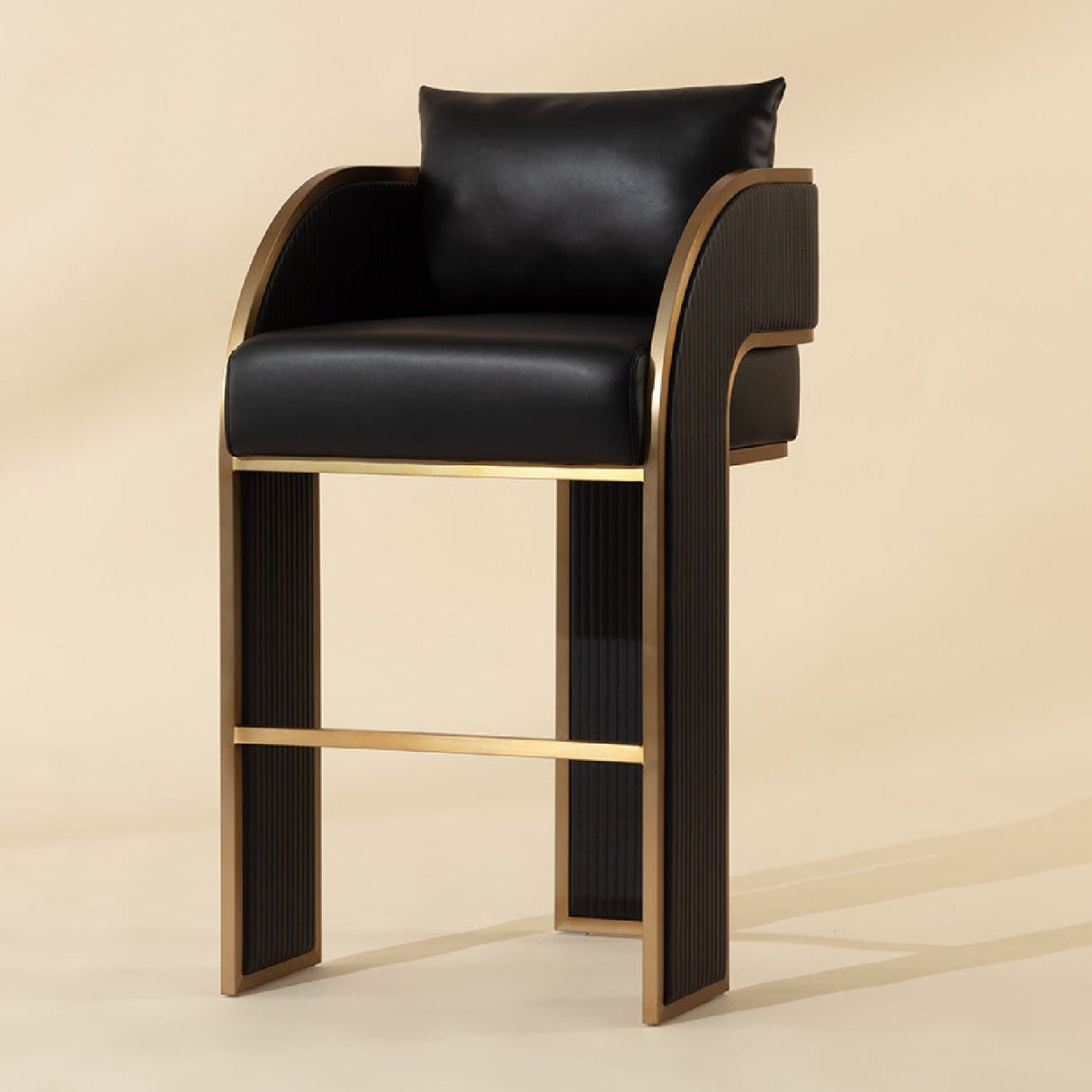 3-Legged Leather Bar Stool by Splendido Baz Barstool, alternate view 15