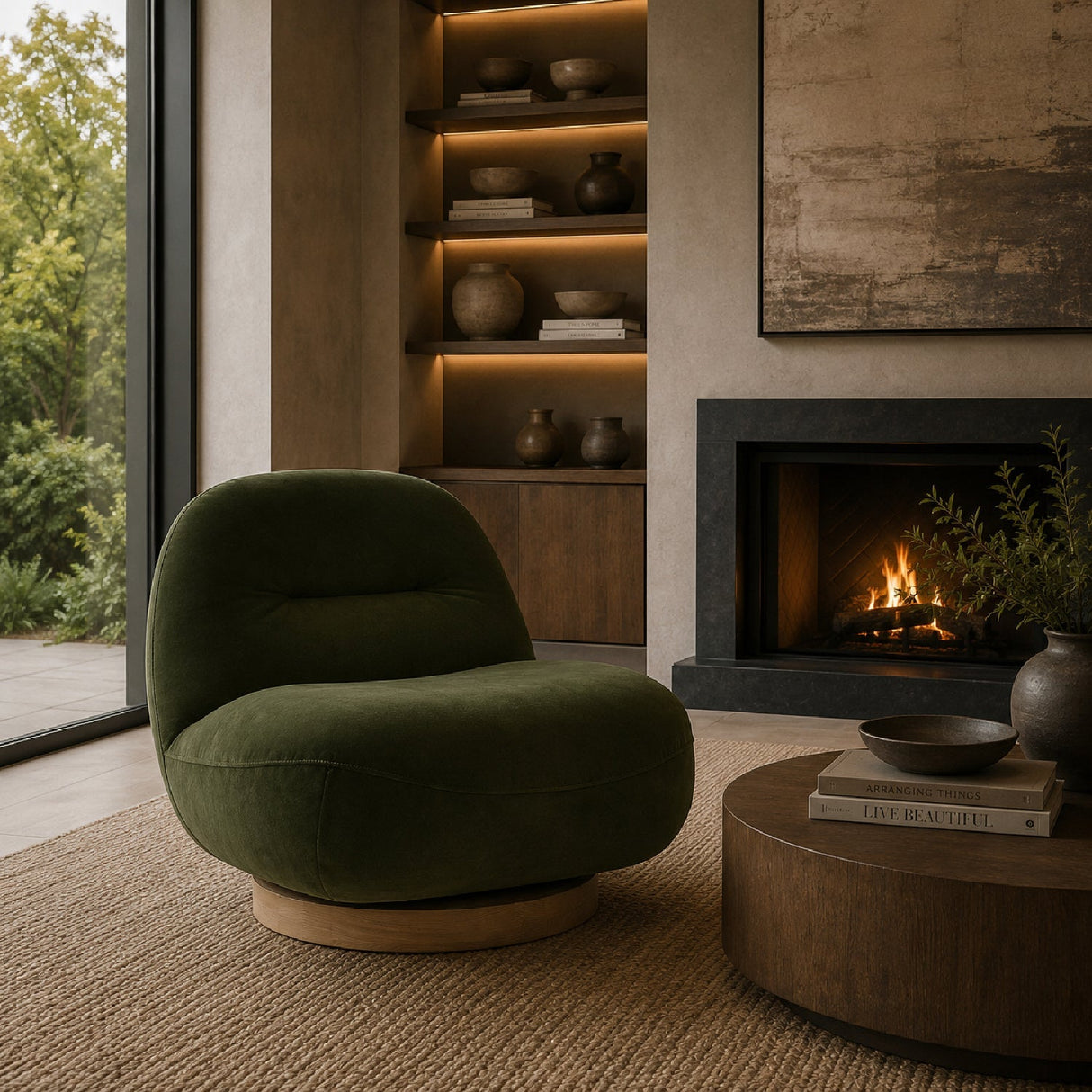 Modern Fabric Lounge Chair by Splendido Forester Accent Chair, alternate view 18