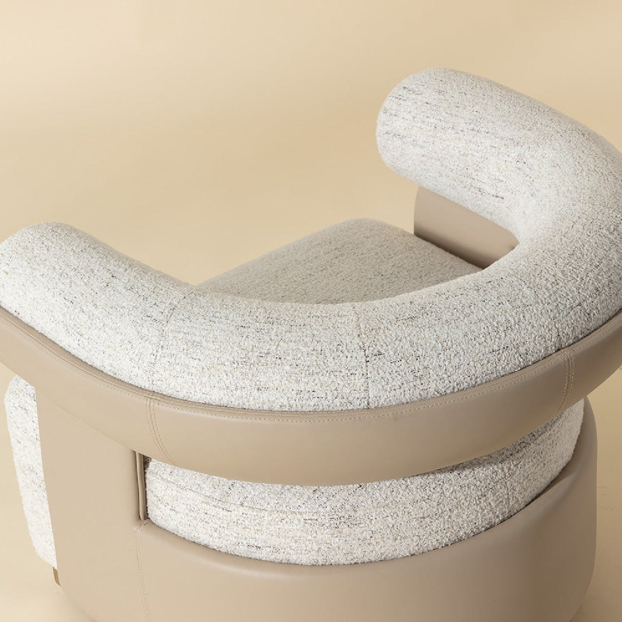 Curved-Back Swivel Lounge Chair by Splendido Olida Accent Chair, alternate view 7