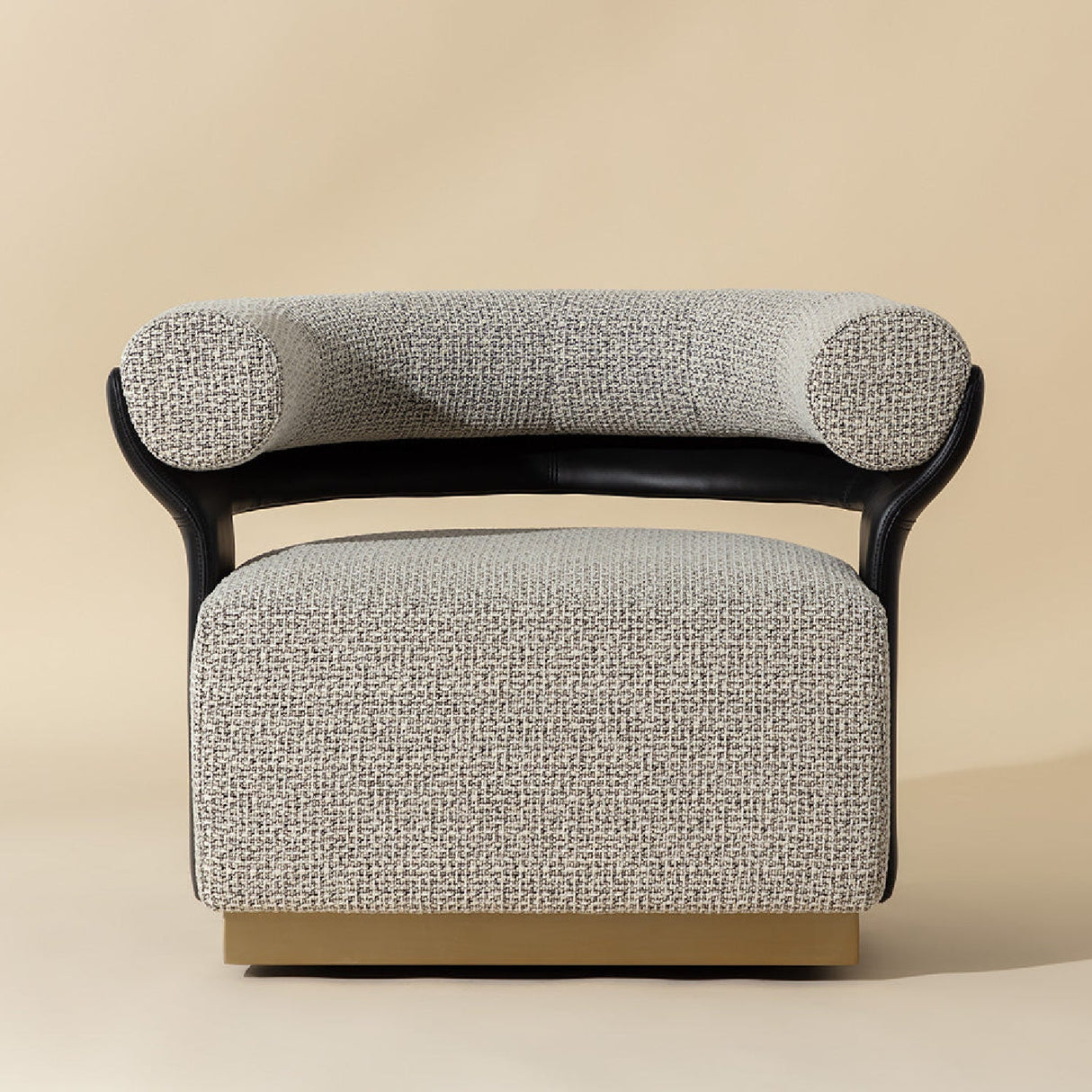 Curved-Back Swivel Lounge Chair by Splendido Olida Accent Chair, alternate view 11