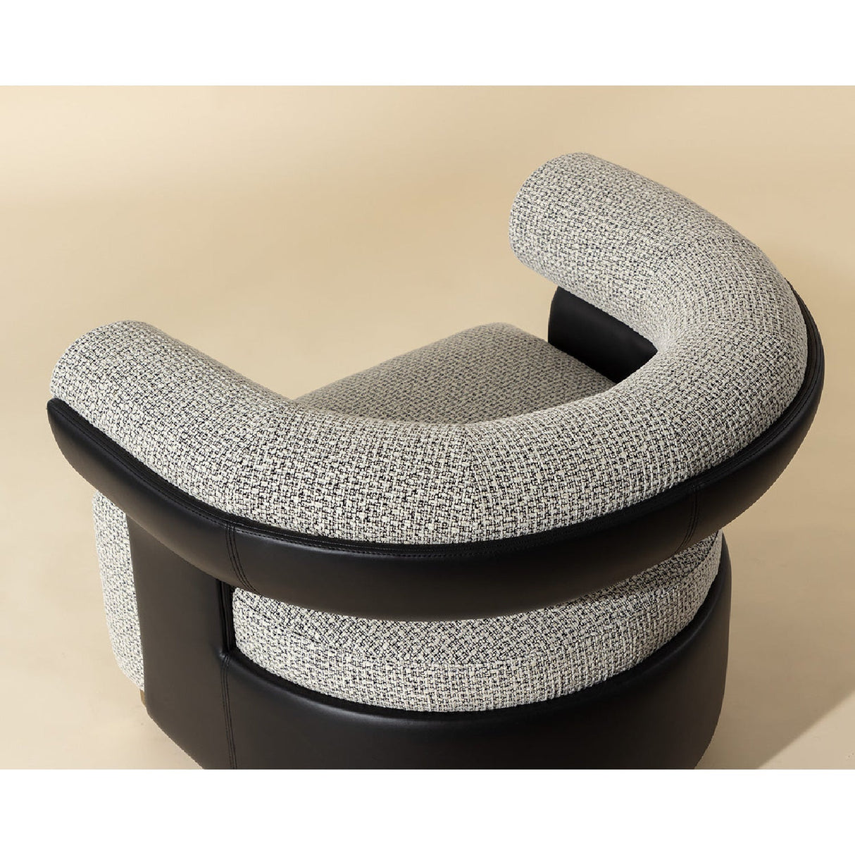 Curved-Back Swivel Lounge Chair by Splendido Olida Accent Chair, alternate view 14
