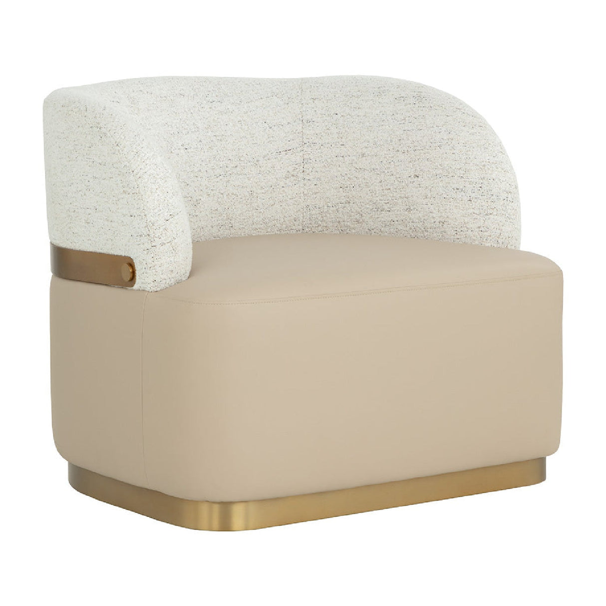 Leather Seat Swivel Lounge Chair by Splendido Brinda Accent Chair