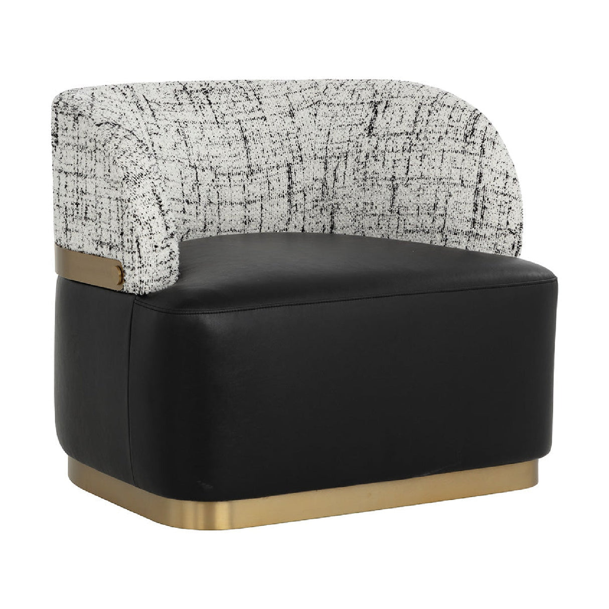Leather Seat Swivel Lounge Chair by Splendido Brinda Accent Chair, alternate view 8