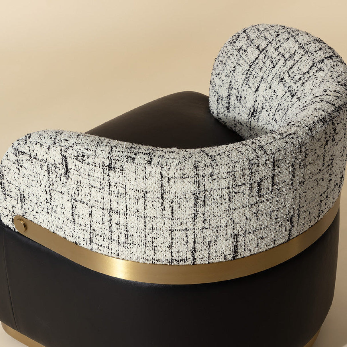 Leather Seat Swivel Lounge Chair by Splendido Brinda Accent Chair, alternate view 13