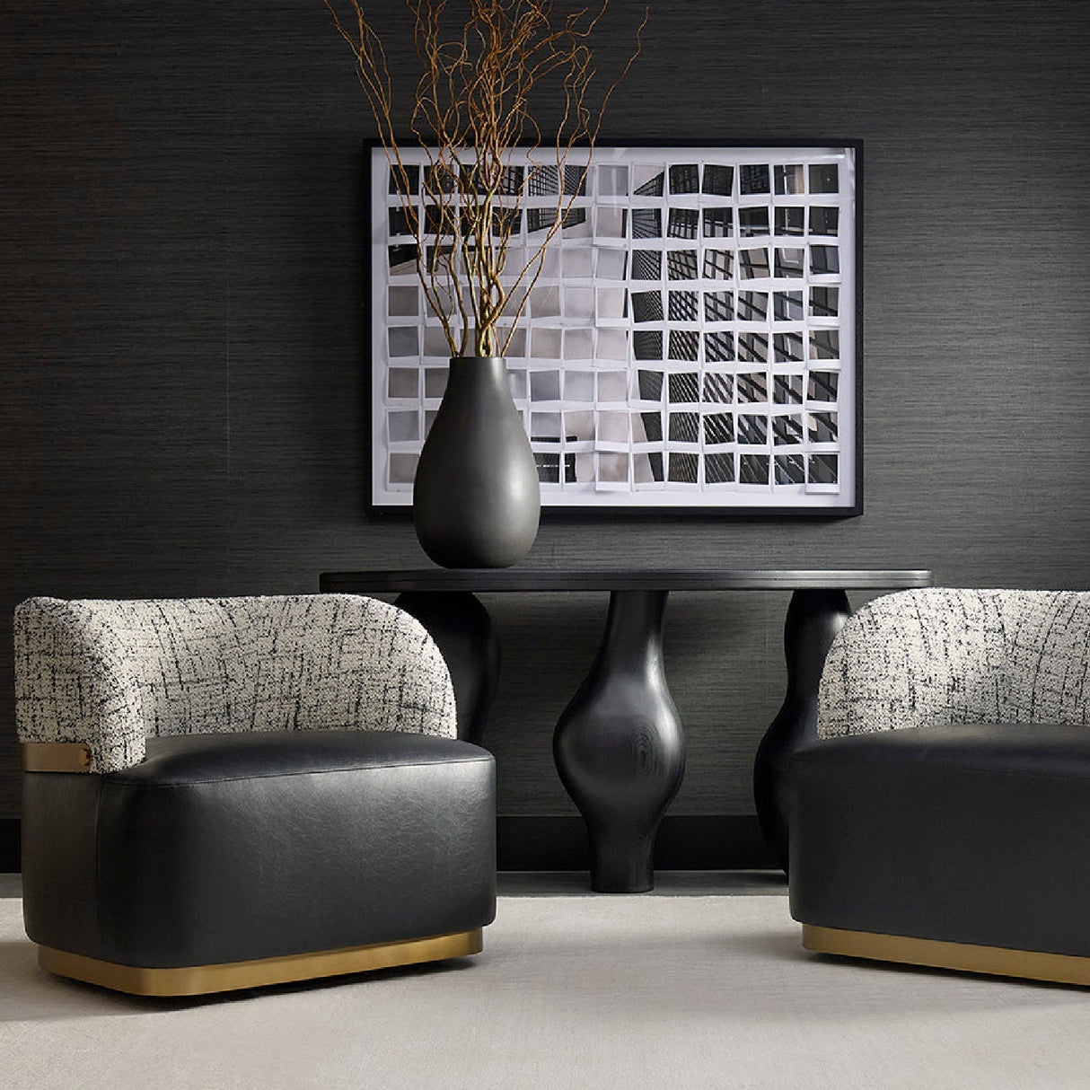 Leather Seat Swivel Lounge Chair by Splendido Brinda Accent Chair, alternate view 9