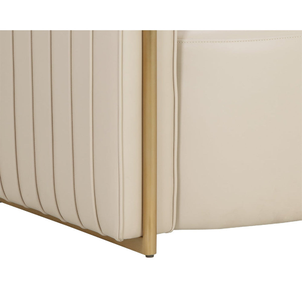 Leather Channel-Piped Lounge Chair by Splendido Alix Accent Chair, alternate view 6
