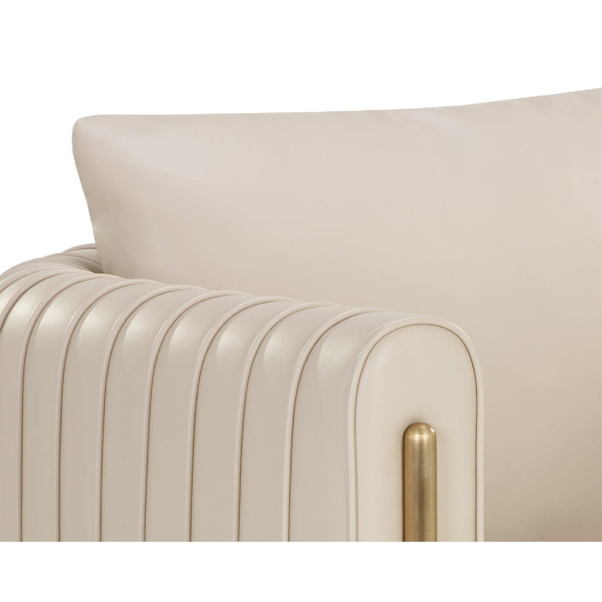 Leather Channel-Piped Lounge Chair by Splendido Alix Accent Chair, alternate view 7