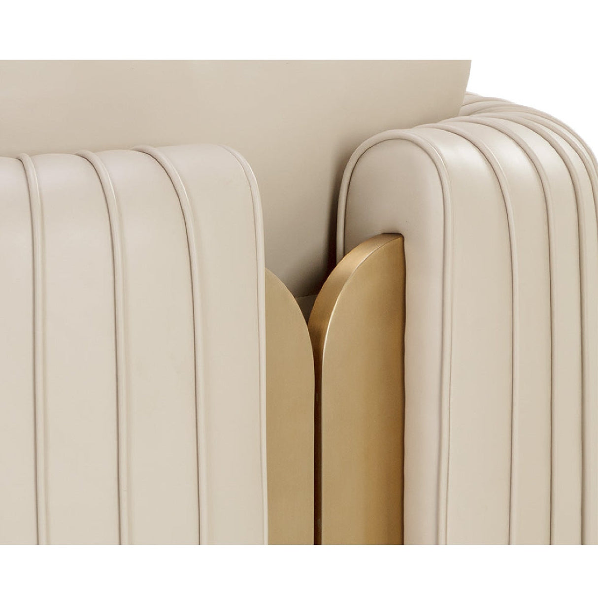 Leather Channel-Piped Lounge Chair by Splendido Alix Accent Chair, alternate view 8