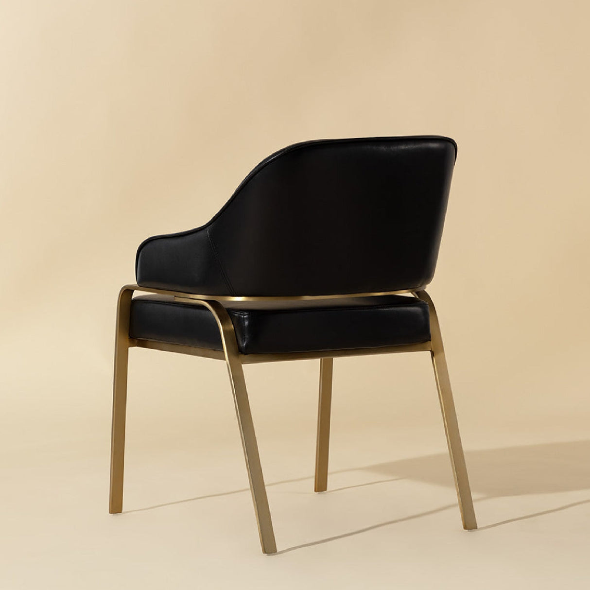 Curved-Back Leather Dining Armchair by Splendido Malachi Dining Chair, alternate view 23