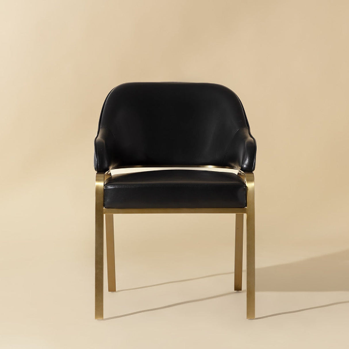 Curved-Back Leather Dining Armchair by Splendido Malachi Dining Chair, alternate view 24