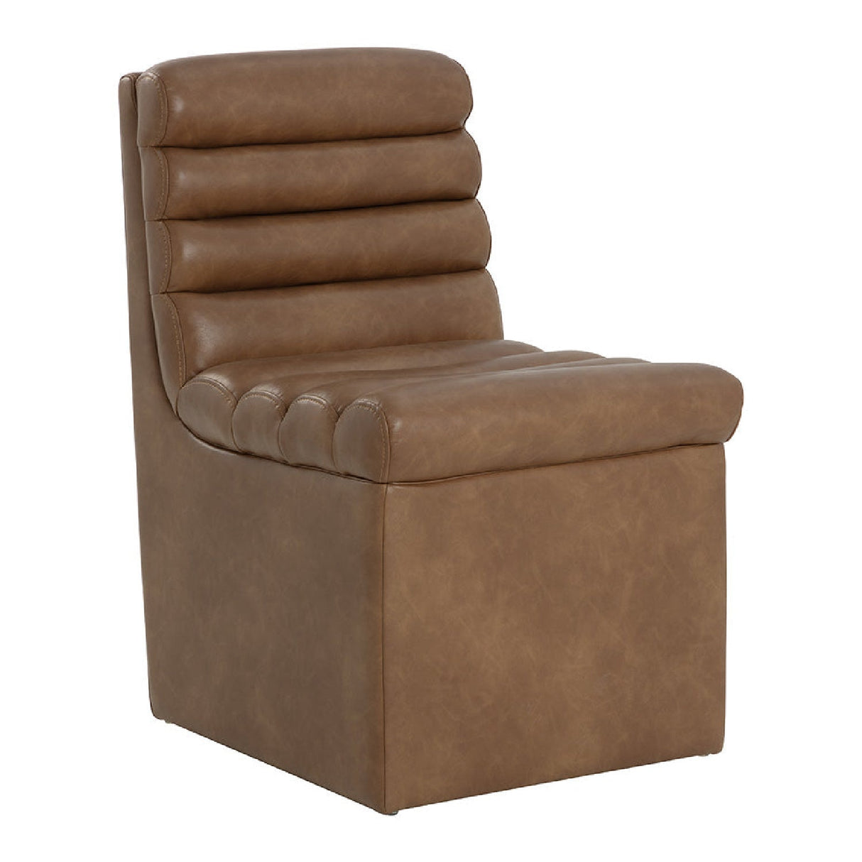 Leather Look Wheeled Dining Chair by Splendido Norm, alternate view 9